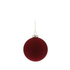Kompl. 7 steklenih božičnih okraskov bordo 29 x 29 x 9,6 cm *2133