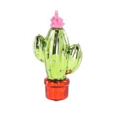 Steklena božična kroglica - kaktus 3,8 x 7,2 x 13,2 cm pak=6kos *2263
