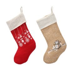 Nogavica iz jute božonar. 51 x 20 cm mix vzorcev *3864