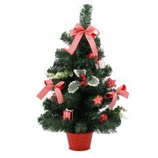 Božično drevo 60 cm rdeče z bodiko *2446