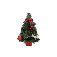 Božično drevo 30 cm rdeče s poinsettio *2507