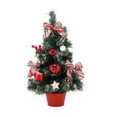 Božično drevo 50 cm belo-rdeče *2613