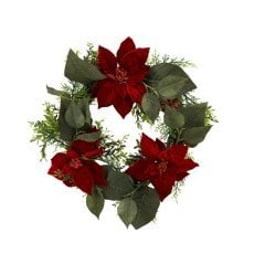 Umetni cvet - venec z božično zvezdo 50 cm pak=2 kos *3276