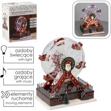 Božična vrtiljak 23 x 16 x 28 cm z glasbeno skrinjico led *3528