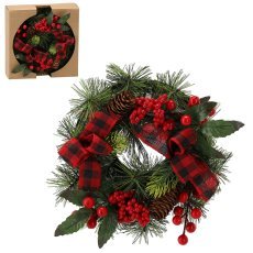 Božični venec 23 cm z jerebiko *3573