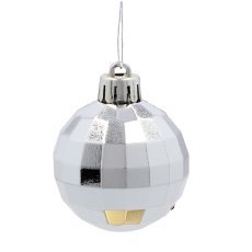 Kpl. 60 okraskov srebrna / bela *3719