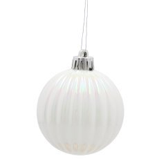 Kompl. 16 krogel 6 cm srebrna / bela *3726