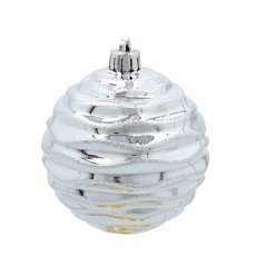 Kompl. 12 kroglic 8 cm rdeča / zlata / srebrna *3757