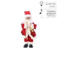 Mikołaj z svečo - igrajoči 40,5 cm *5140