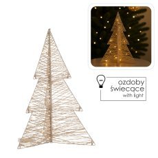 Božični okras - jelka led 50 cm šampanjsko zlato *6246