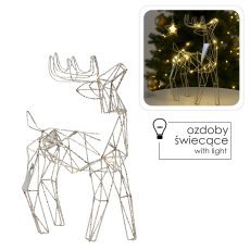 Božični okras - severni jelen led 44 cm geometrijski *6314