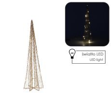 Praznični okras - stožčasta led jelka 50 cm zlata *6383