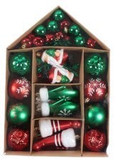 Komplet 66 okraskov za božično drevo - BIK7175