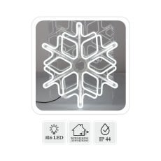 Snežinka 60 cm neon led hladen bel + hladen bel flash notr/zun *8318