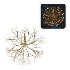 Praznični okras - omela zlata 40 cm 288 microled topla bela + hladna flash notr/zun *8271