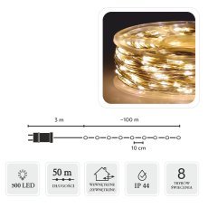 Lampice led žičke na kolutu 500l topla bela, dol. 3 + 50 m *8523