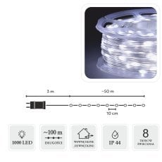 Lampice led micro na kolutu 1000l hladna bela, dol. 3 + 100 m *8561