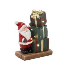 Figurka bożonar. - mikolaj z prezentami 15,6 x 8 x 19,8 cm led opak=2szt *1421  Božična figurica - božiček z darili 15,6 x 8 x 19,8 cm led pak=2kos *1421