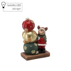 Figurka bożonar. - jelen z okraski 13,6 x 8 x 20,4 cm led pak=2kos *1438