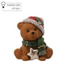 Figurka božonar. - medvedek z zvezdico 28,5 x 22 x 30 cm led *1049