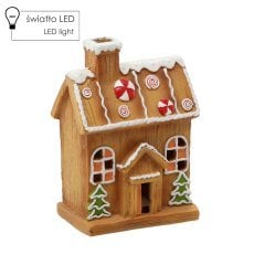 Figurica božonar. - hišica iz medenjakov 6,5 x 11 x 23 cm led pak=4kos *1124