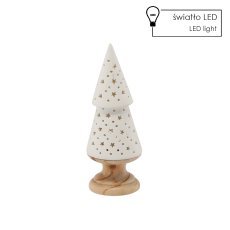 Figurka bożonar. - keramična smrečica 8,2 x 8,2 x 21,5 cm led pak=4kos *1285