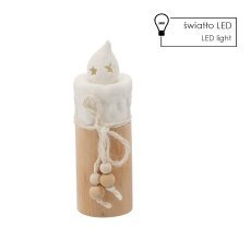 Figurka bożonar. - sveča keramična 7 x 7 x 19 cm led pakiranje=6kos *1308