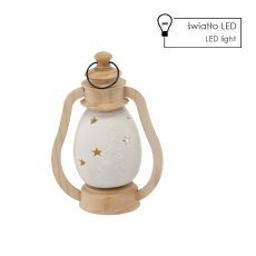 Figurka božična - keramična laterna 14,2 x 9 x 20 cm led pakiranje=2kos *1315