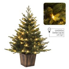 Božična dekoracija - smreka 90 cm zelena led *9087