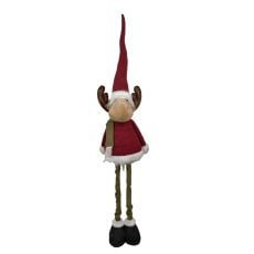 Božični severni jelen z nastavljivimi nogami 90 - 138 cm rdeč *9704