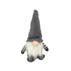 Božični škrat 25 cm siv *9766