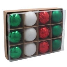 Chomik - Kpl. 12 bunkic 6 cm rdeča/zelena/bela *9902