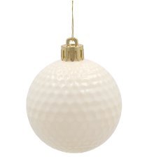 Kompl. 24 okraskov 6 cm šampanjec/siva/bela *9988