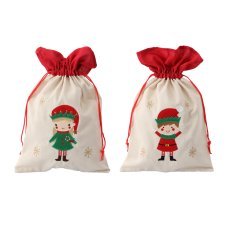 Vreča za darila 25 x 40 cm bež mešanica vzorcev *0684