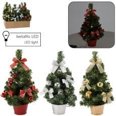 Božično drevo 10 led 40 cm mix barv disp=6kos *0295