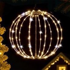 Praznični okras - krogla led 50 cm 180l topla bela + flash notranja/zunanja *1834