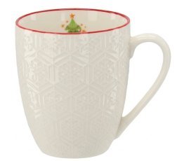 Porcelanasta skodelica, mix božičnih motivov, 400 ml - LIL1841