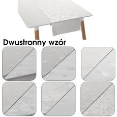 Dvosmerni tekač srebrna mešanica 35x160 cm božič pak. 1 kos *4334