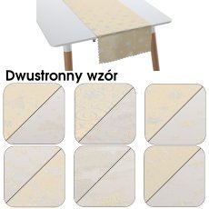 Dvosmerni tekač zlata mešanica 35x160 cm božič pak. 1kos *4389