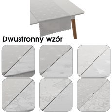 Dvostranski tekač srebrna mešanica 35x220 cm božič pak. 1kos *4396