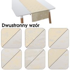 Dvosmerni tekač zlata mešanica 35x220 cm božič pak. 1 kos *4402