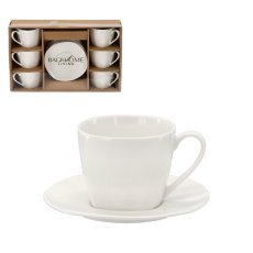 Kpl. 6 skodelic s krožnikom 250 ml *4160