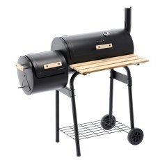 Žar na oglje s prekajevalnico in kolesi 101 x 51 x 112 cm *0148