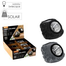 SOLARNA SVETILKA KAMEN 12,6 x 14,4 x 10 CM, disp. 6kos*9901