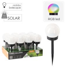 SOLARNA SVETILKA COLOR SPHERE 10 X 10 X 33 CM displ.12kos *6716