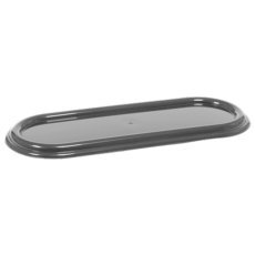 Ovalna sveča 44 cm grafit metalik *5036*
