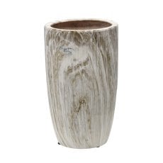 KERAMIČNI OKRASNI LONČEK ZA CVETLICE 24 x 24 x 40 CM OKRAŠEN *2411