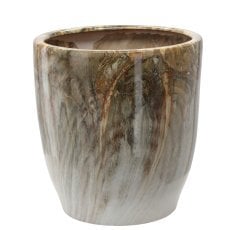 KERAMIČNI OKRASNI LONČEK ZA CVETLICE 39 x 39 x 42 CM OKRAŠEN *2510