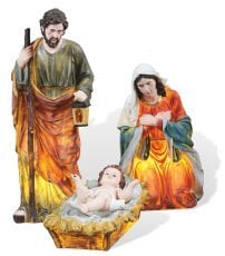 Kpl. 3 osvetljene figure - sv. družina 150 cm smolna masa *0466