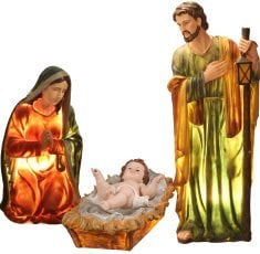 Komplet 3 osvetljene figure Sv. Družina 100 cm - RAI2051HF